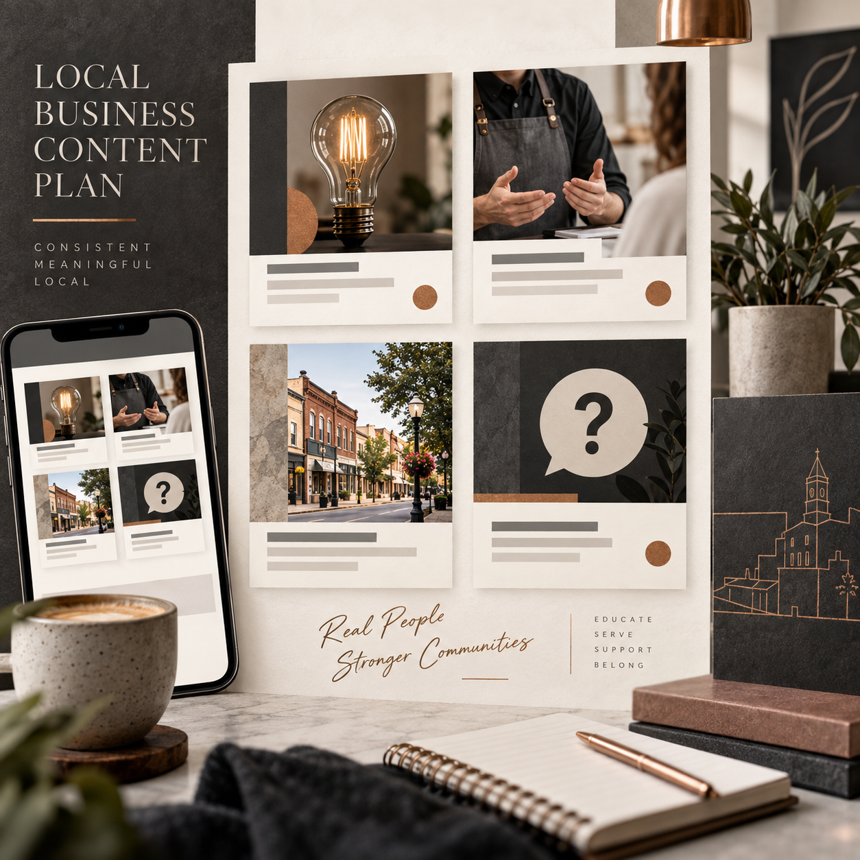 Local SEO strategy and visibility concept