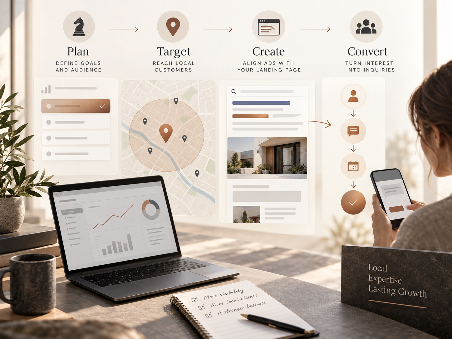 Social media marketing strategy concept